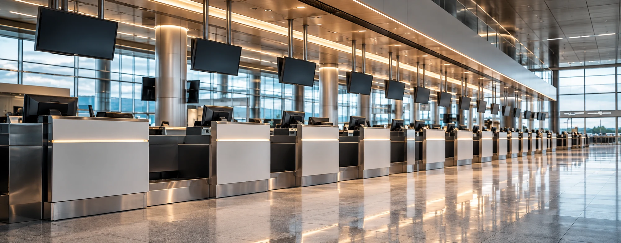 Counters y mobiliario operativo aeroportuario